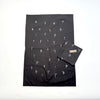 herb tea towel - hemp and cotton - black