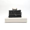 herb tea towel - hemp and cotton - black
