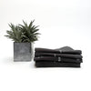 herb tea towel - hemp and cotton - black
