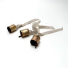 set of three brass bells