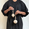 carved wooden ornaments (set of 2)