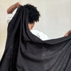 cotton gauze wrap - black