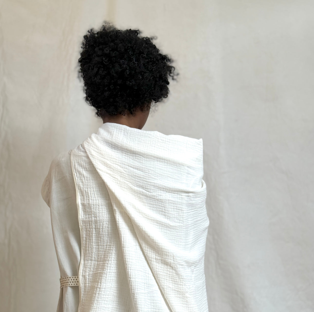 cotton gauze towels - off white