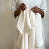 cotton gauze towels - off white