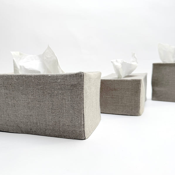 dark linen tissue cover