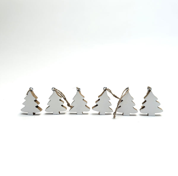 glazed wooden trees ( bag of 6 )