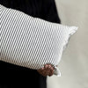 hemp and cotton ticking pillow