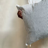 hemp and cotton ticking pillow