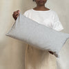 hemp and cotton ticking pillow