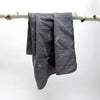 herb tea towel - hemp and cotton - charcoal