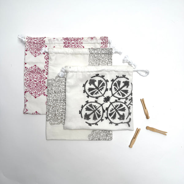 printed bags (set of 3 )