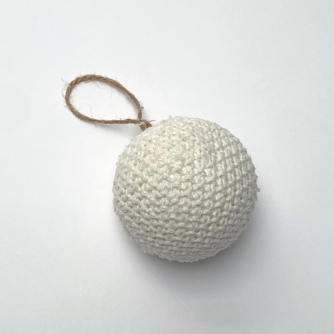 knit ball ornament