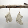 knit mitten and sock ornaments