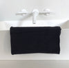 pearl knit hand towel- charcoal