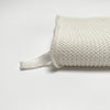 pearl knit hand towel- white