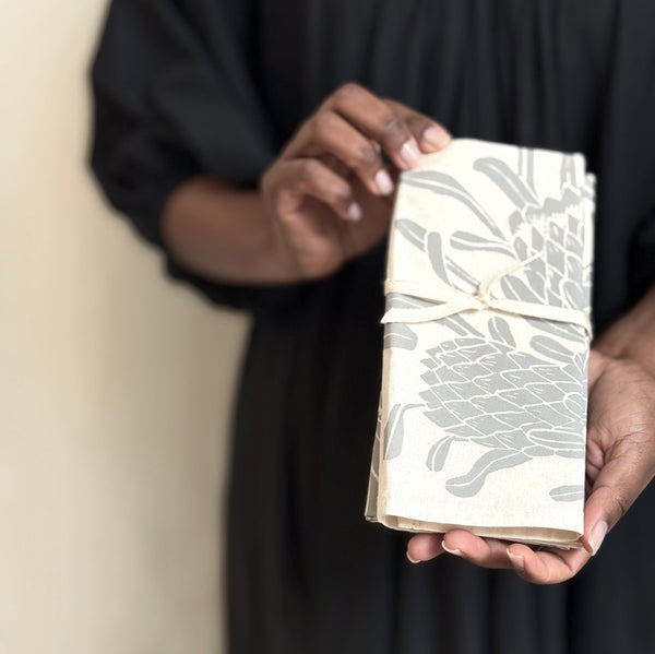 cotton protea flower napkins