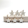 glazed wooden stars ( bag of 6 )