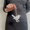 enamel bird ornament