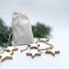 glazed wooden stars ( bag of 6 )