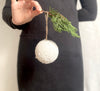 knit ball ornament