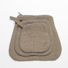 mini pouches (dark linen)