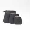 mini pouches (black linen)