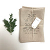 linen napkins with recipe (set of 5)