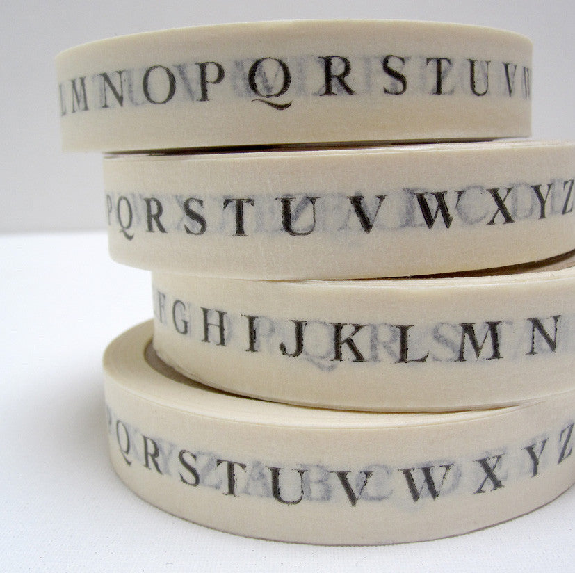 printed alphabet tape