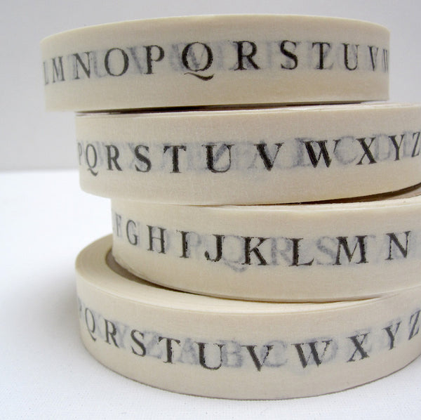 printed alphabet tape