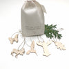 bag of wooden ornaments - anne