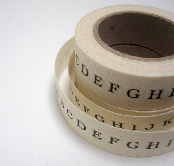 printed alphabet ribbon