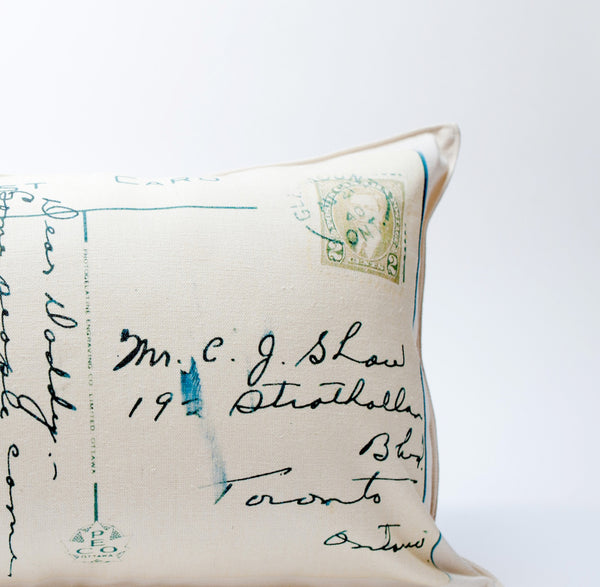 postcard pillow