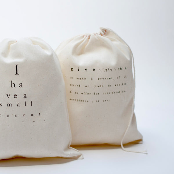 printed cotton bags with text