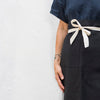 linen half apron (black)