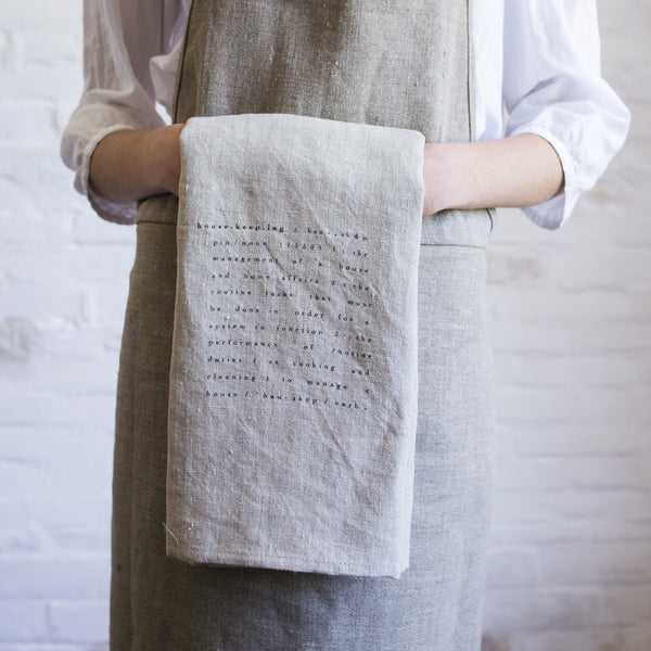 housekeeping tea towel