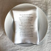 proust questionnaire linen napkins ( white)