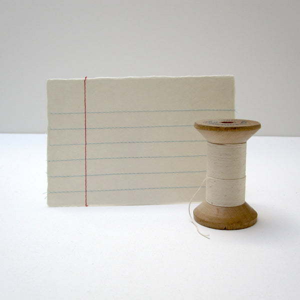 sewn lined paper cards