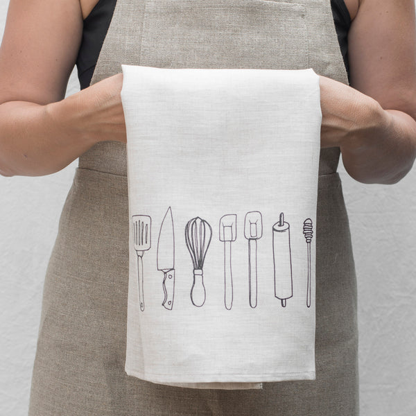 spoons tea towel