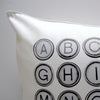 square typewriter pillow
