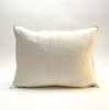 applique wool pillows. cream cross