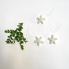set of 3 felted wool stars (in cotton bag)