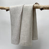 linen striped towels - grey