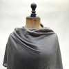 knit linen shawl (grey)
