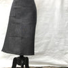 linen half apron (grey)