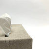 oatmeal linen tissue cover- square