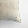 vintage linen monogrammed pillows
