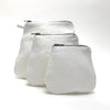 mini pouches (white linen)