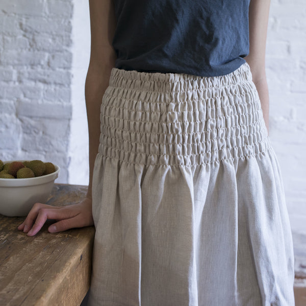 smocked half apron (top)